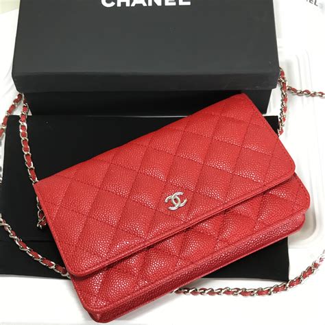 red chanel wallet on chain|chanel wallet on chain cost.